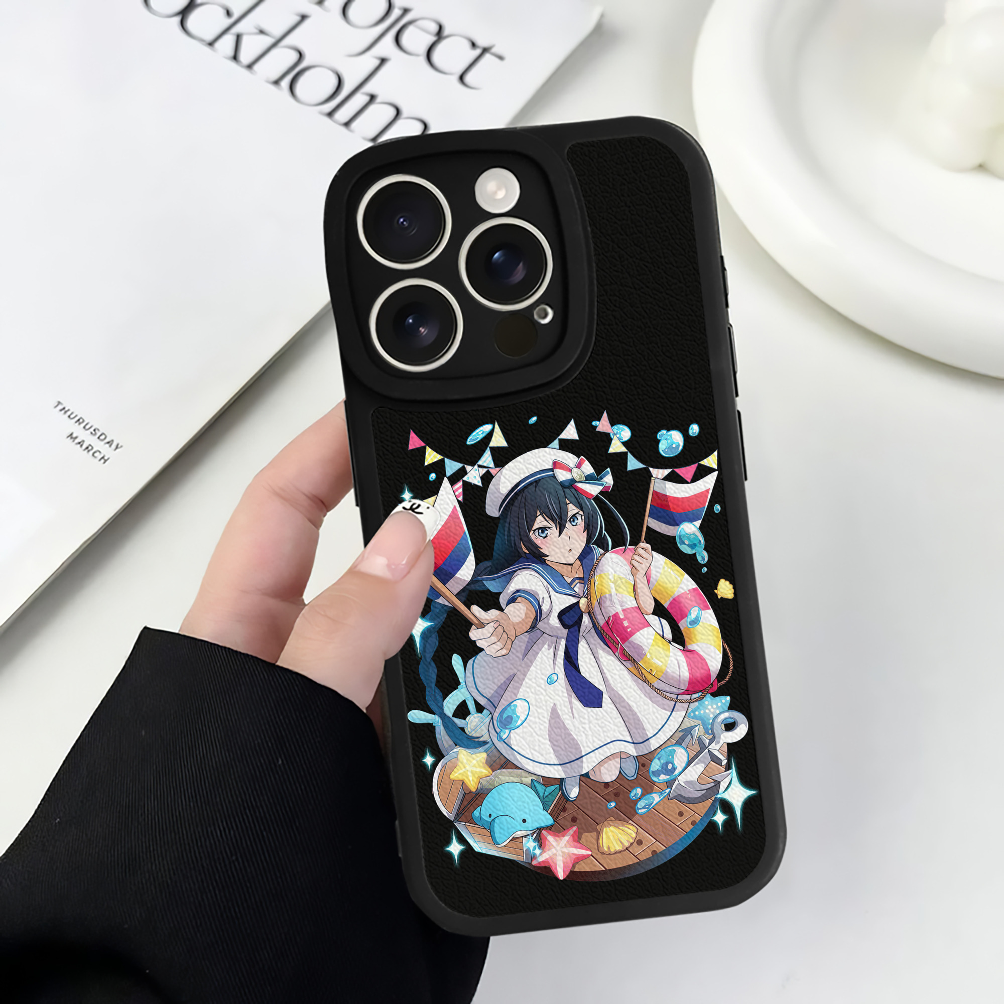 （画像用） 文豪ストレイドッグス Bungo Stray Dogs 【iPhone 16シリーズ対応】シリコンスマホケース（レザー調） 材質：シリコン